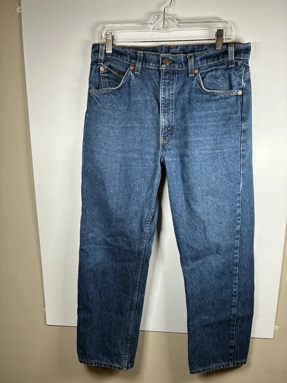 Vintage Levi’s 505 Orange Tab Straight Leg Regular Fit 34x32 Jeans USA Made